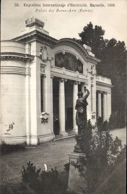 Exposição Internacional de Electricidade — Palácio dos Belos-Artes (Entrada) — Marselha, 1908