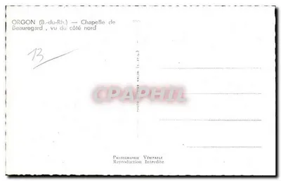 Orgon (B.-du-Rh.) — Kaplica Beauregard, widok z północy — Foto C. Wacon — Rewers