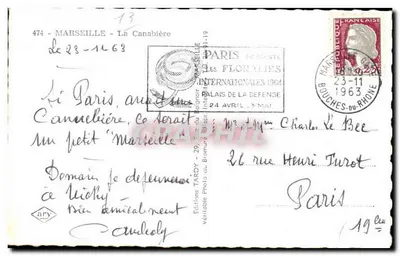 Vista da rue de la République em Marselha — Hotel Bristol e Grand Café — Edições Ary — Verso