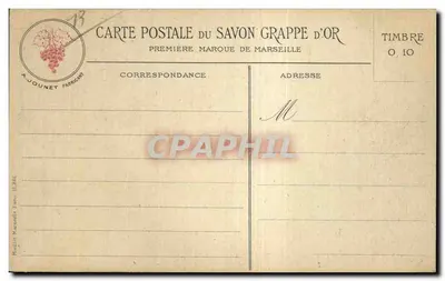 Marsiglia — Corniche, Palazzo-Hôtel — Collezione delle Saponerie della « GRAPPE » — Verso