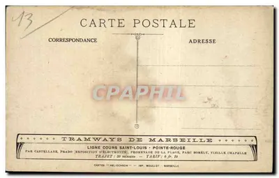 Marseille — La Vieille Chapelle — Imp. Moullot — Verso