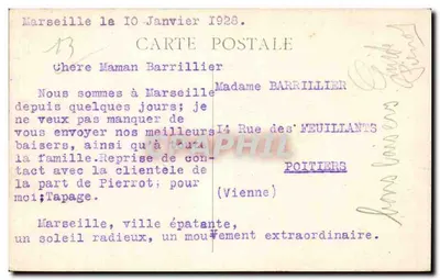 Marseille — Kade van de Belgen — Uitgever niet geïdentificeerd, serie-nummer niet zichtbaar — Achterkant