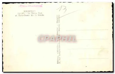 O Velho Portos em Marselha — Notre-Dame de la Garde — editor Mireille, n°15/101 — Verso