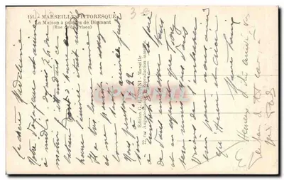 Marsiglia — Rue de la Prison — Editore Mireille, n° 4314 — Verso