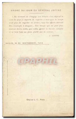 A Glória Imortal — Lembrança do 2º Aniversário — Depositado L. C., Paris — Verso