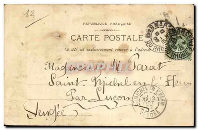 Typ Marseillski — Pani z rybarni — PROT LACOUR MARSEILLE 372 — Rewers