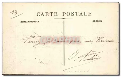 Marseille - Rue de la République — levendige uitzicht met tram en kade — Uitgave van de Nouvelles Galeries n°48 — Achterkant