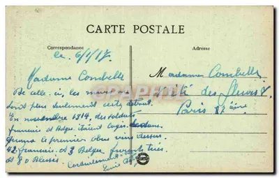 LAMPERNISSE (Belgique) — Église détruite par les obus allemands — L. C. H. Paris n°228 — Verso