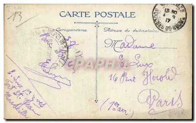 Marseille, het Prado — tram n°246 — uitgever V.8.C. — Achterkant