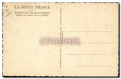 Wódkarz w basenie Joliette — Marseille (Bouches-du-Rhône) — Les Éditions d'Art Yvon, Paris — Rewers