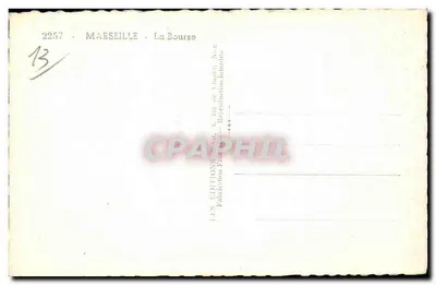 Marseille — De Beurs — Uitgaven de Gimez — Achterkant