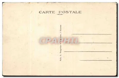 Collégiale de Mont-Notre-Dame — ruines après bombardement — éditeur B. Nougardès & Cie, Soissons — Verso