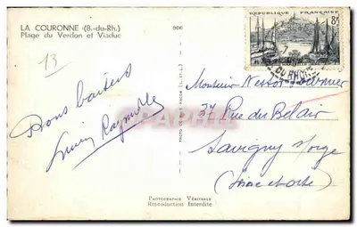 La Couronne (B.-du-Rh.) — Strand van de Verdon en Viaduct — Cimy — Achterkant
