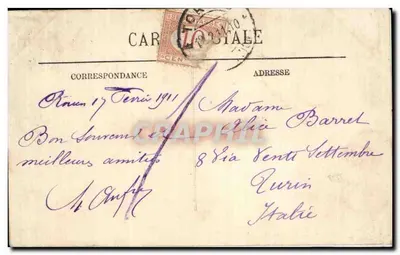 Marseille - Rue Noaille - Stara pocztówka — Rewers