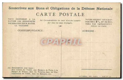 Soldado em ação — Slogan patriótico — Devambez, Imp. Paris, Visé N° 90 — Verso