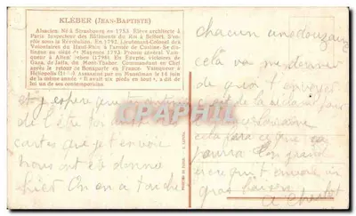 Scène militaire — deux officiers en uniforme de l'armée française — dessin de I. Vallet — Verso