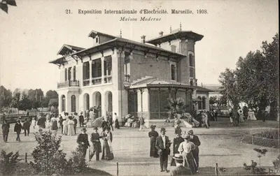 Exposição Internacional de Eletricidade. Marselha, 1908. Casa Moderna — Photo stoliers, Badouda-Yves, Marselha, n°21