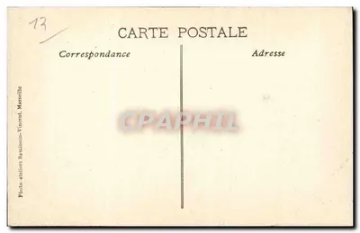 Exposição Internacional de Eletricidade, Marselha, 1908 — O Minarete Tunisiano — Photo-ateliers Baudouin-Vincent, Marselha — Verso