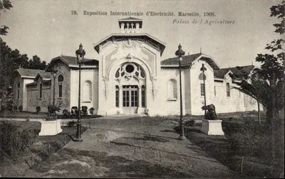 Exposição Internacional de Eletricidade, Marselha 1908 — Palácio da Agricultura — Foto Baudouin-Vincent