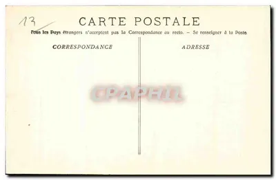 Marselha - Exposição Colonial - A Esplanada & o Grande Palácio — H. W. carta oficial n°37 — Verso