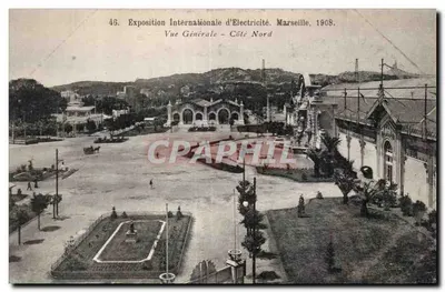 Exposição Internacional de Eletricidade — Vista Geral — Lado Norte — Marseille, 1908 — Foto Atelier Daudouin Vincent