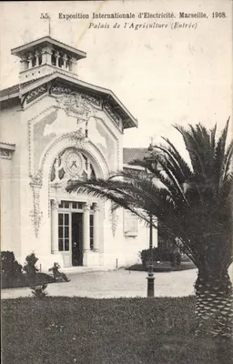 Exposição Internacional de Eletricidade — Palácio da Agricultura (Entrada) — Marselha, 1908