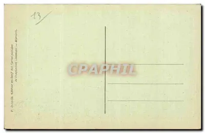 Exposição Nacional e Colonial de Marselha 1922 — Palácio da África Ocidental Francesa — Porta e Posto Militar — Foto F. Detaille, Marselha — Verso