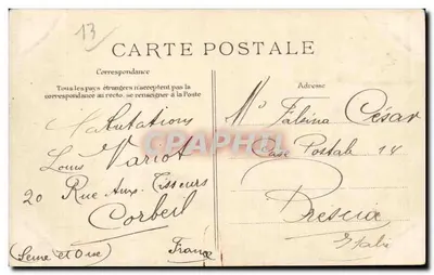 Corbeil — Monumento dos Combatentes 1870-71 — Mardelet, editor, Corbeil — Verso