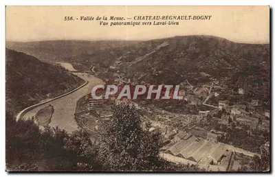 Vale da Meuse — Château-Regnault-Bogny — Vista panorâmica para Laval-Dieu