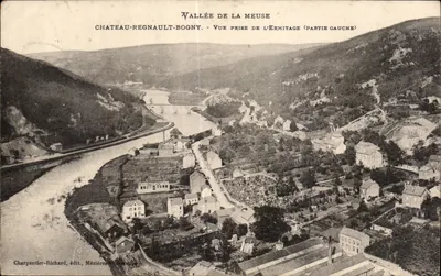 Vale da Meuse — Castelo Regnault-Bogny — Vista tirada do Ermitage (parte esquerda) — Charpentier-Richard, editor, Mézières-sur-Oise