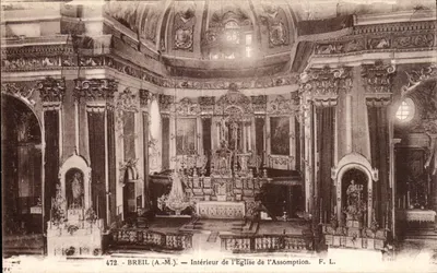 Interior da Igreja da Assunção — Breil (A.-M.) — F. L.