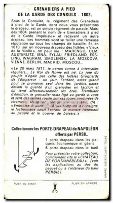 Grenadiers à pied de la Garde des Consuls — 1803 — offert par PERSIL — Rückseite
