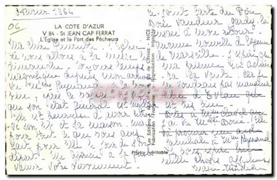 Saint-Jean-Cap-Ferrat — The Church and the Fishermen's Port — Les Éditions A. & A. R. — No. 06 — Back