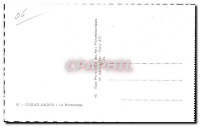 Cros-de-Cagnes — Promenada — Spółka Sztuki Fotomechanicznej — Rewers