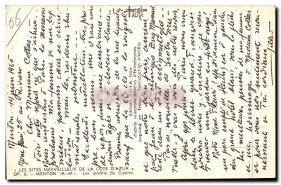 Ogród Kasyna — Menton (A.-M.) — Wydawnictwo ADIA — Rewers
