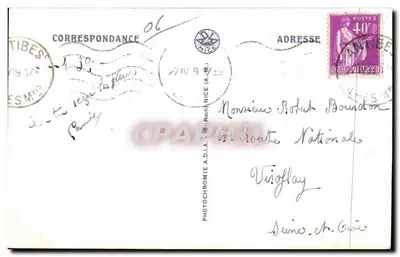 Widok na Golfe Juan i Juan-les-Pins — LL 1 — wydawca Adia — Rewers