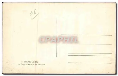 Sospel — Stary Most i rzeka Bévéra — Rewers