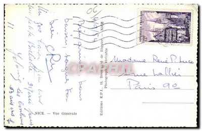 Nice — Ogólny widok — Wydawnictwo E.P.I. de Riquier — Rewers