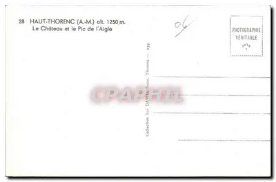 HAUT-THORENC (A.-M.) — Zamek i Wzgórze Orła — kolekcja Zoé DAVITZ, Thorenc — Rewers