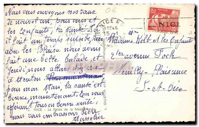 Nice — Pałac Morza Śródziemnego — L. Gilletta et Cie, Fotograf — Rewers
