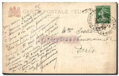 Nice - Entrada da Peixaria — H. B. Winbusch — Verso