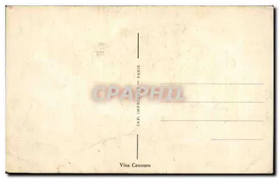 L'Obèse — caricature de deux soldats, l'un obèse et l'autre mince, avec dialogue manuscrit — éditeur CAP, IMPRIMEUR — PARIS — Verso