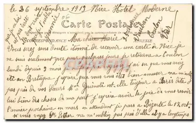 Nice — O Paillon e o Porto — Bilhete postal antigo n°44, editor não identificado — Verso