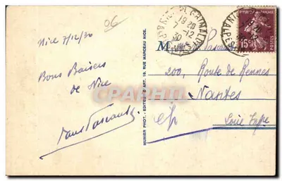 NICE — Pałac Morza Śródziemnego (arch. Dalmas) — R. M. — Rewers