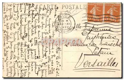 Villefranche — A Baía e a Esquadra — B.F. — Estrada e Esquadra — Verso