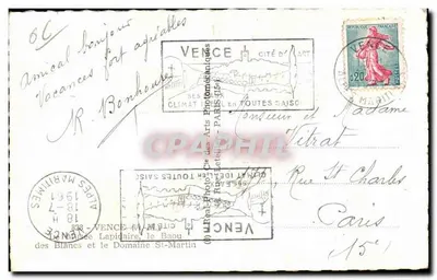 Vence — panoramische uitzicht — Cap — Achterkant