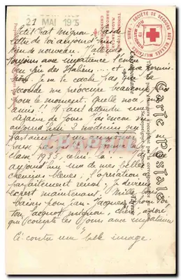 Żołnierz w mundurze — Towarzystwo Pomocy Rannym Militarzystom — wydawca Léonard Detrill, nr 19 rue Matignon — Rewers