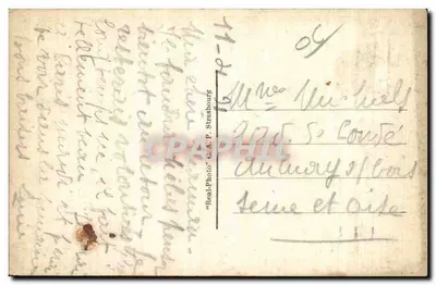 Nice — Mercado de Flores — G.A.P. Strasbourg n°400 — Verso