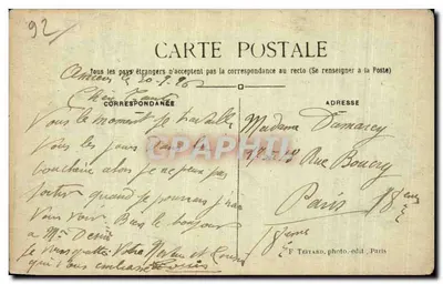 Asnières-Clichy — Vista Geral do Cemitério dos Cães — E.M. — Verso