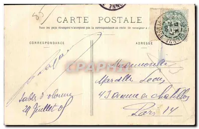 Les Sables-d'Olonne — Coup de mer sur le brise-lames de la Chaume — Collection Lusien Amand — N° 1036 — Rewers